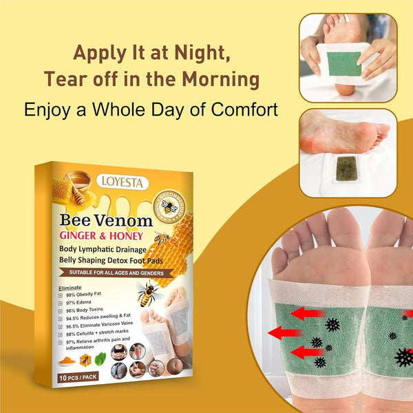 Bee Venom Ginger & Honey Detox Pads ( BUY 10 GET 10 FREE )